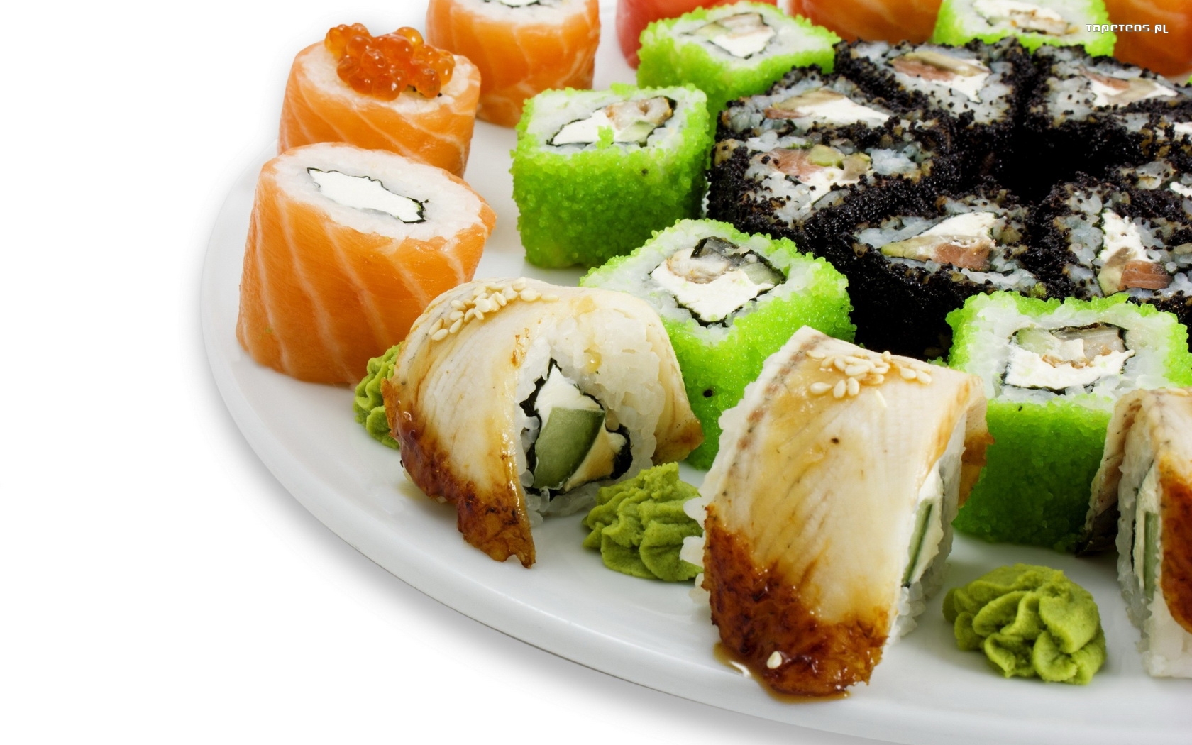 Sushi 049 Talerz, Maki, Wasabi