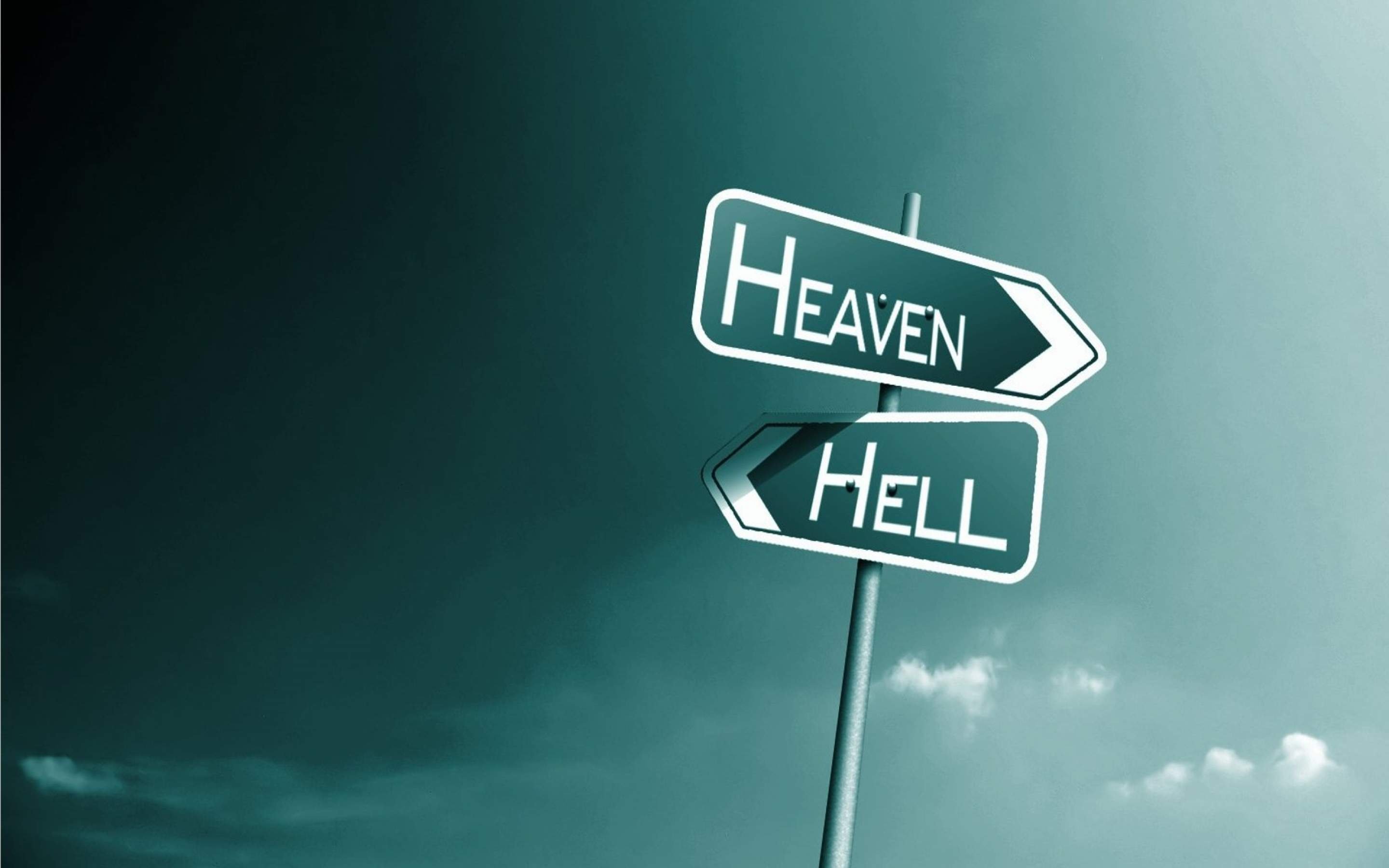 Humor, Smieszne 513 Znak drogowy, Niebo, Pieklo, Heaven, Hell