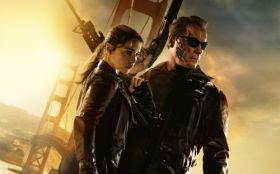 Terminator Genisys 021 Arnold Schwarzenegger, Emilia Clarke