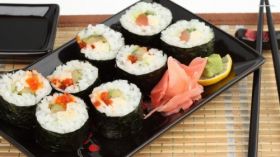 Sushi 010 Maki, Taca, Cytryna, Paleczki