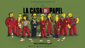 Dom z papieru 2017 Serial TV La casa de papel 025 Simpsonized