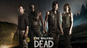 The Walking Dead (2010-) Serial TV 032 Steven Yeun jako Glenn Rhee, Danai Gurira jako Michonne, Norman Reedus jako jaryl Dixon, Lauren Cohan jako Maggie Greene