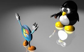 Linux 092 Pingwin, Windows, Humor