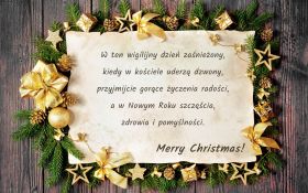 Swieta, Boze Narodzenie, Christmas 2134 Zyczenia, Kartka Swiateczna, W ten wigilijny dzien zasniezony ...
