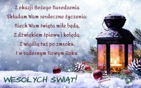 Swieta, Boze Narodzenie, Christmas 2174 Lampion, Snieg, Zyczenia Swiateczne, Kartka Swiateczna