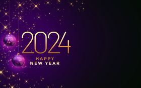 Sylwester, Nowy Rok, New Year 1194 Happy New 2024 Year, Vector