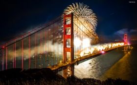 Most Golden Gate Bridge 035 San Francisco, Kalifornia, Fajerwerki