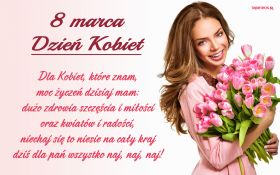 Dzien Kobiet 148 Kobieta, Kwiaty, 8 marca, Zyczenia, Dla kobiet ktore znam