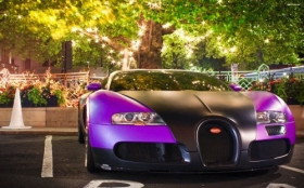 Purple Bugatti Veyron