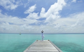 Joga, Yoga 004 Morze, Zaglowka, Kobieta