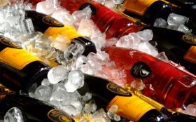 Wino, Alkohol 046 Butelki, Kostki lodu