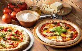 Pizza 029 Fast Food, Pomidory, Maka, Ser